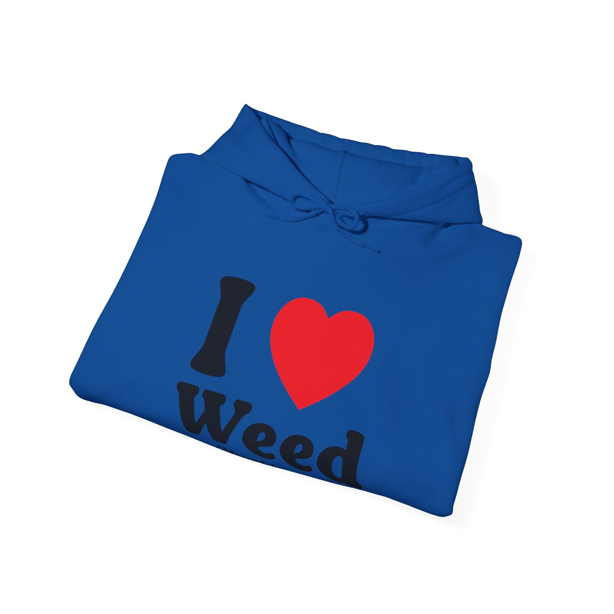 I Heart Weed Unisex Heavy Blend™ Hooded Sweatshirt