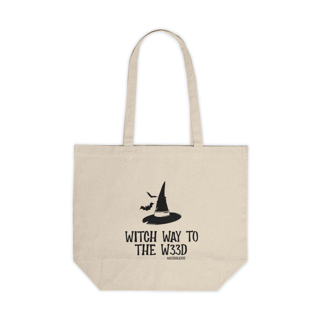 Witch Way To The Weed Canvas Shopping Tote