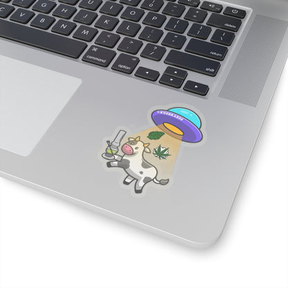 Space Cow UFO Sticker