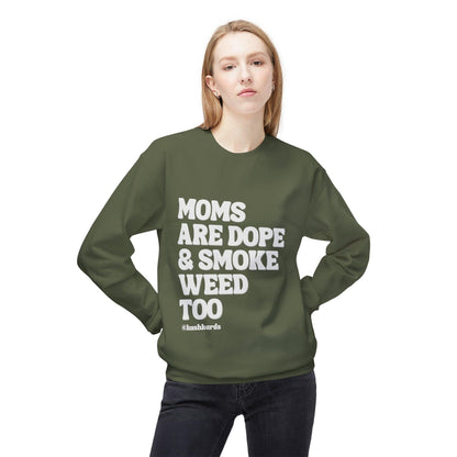 Moms Are Dope Unisex Midweight Softstyle Fleece Crewneck Sweatshirt