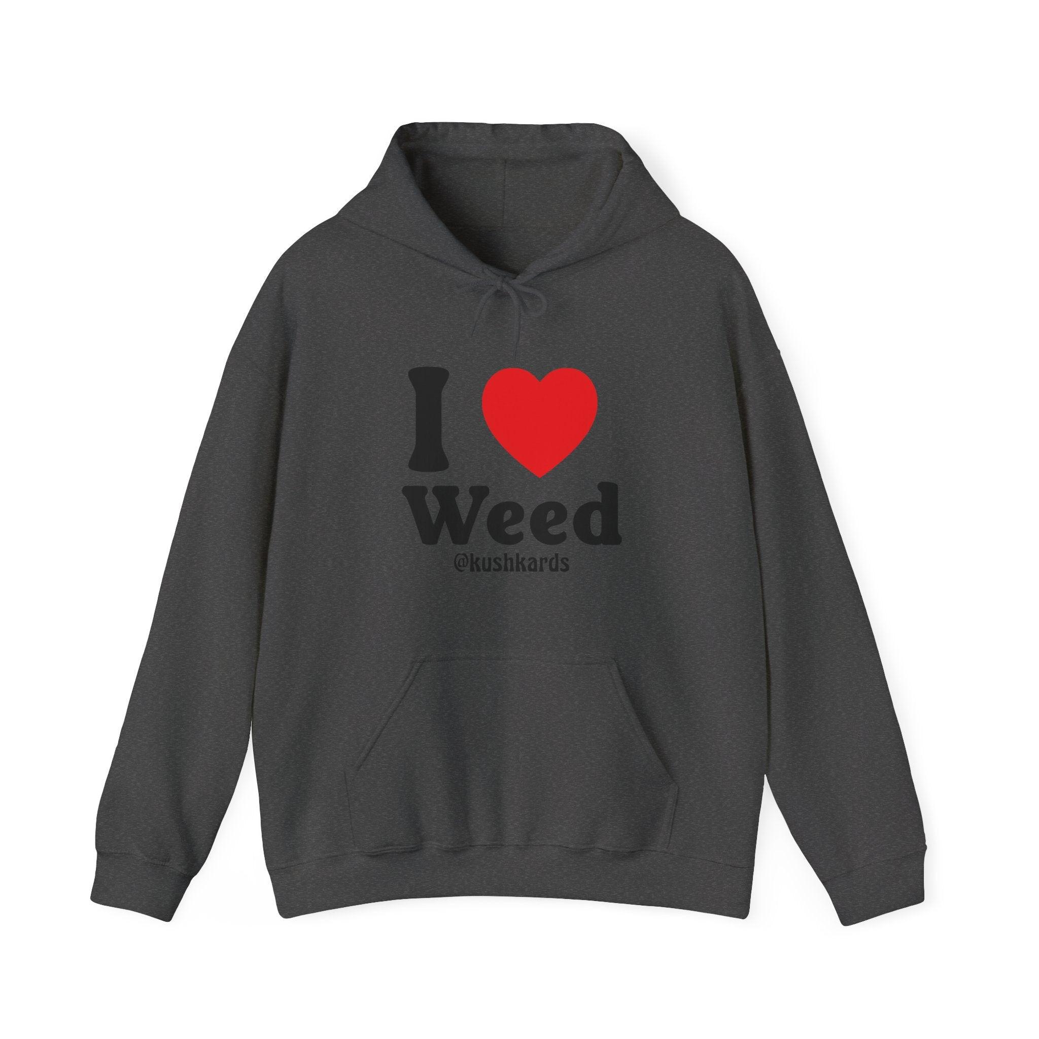 I Heart Weed Unisex Heavy Blend™ Hooded Sweatshirt