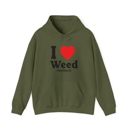 I Heart Weed Unisex Heavy Blend™ Hooded Sweatshirt