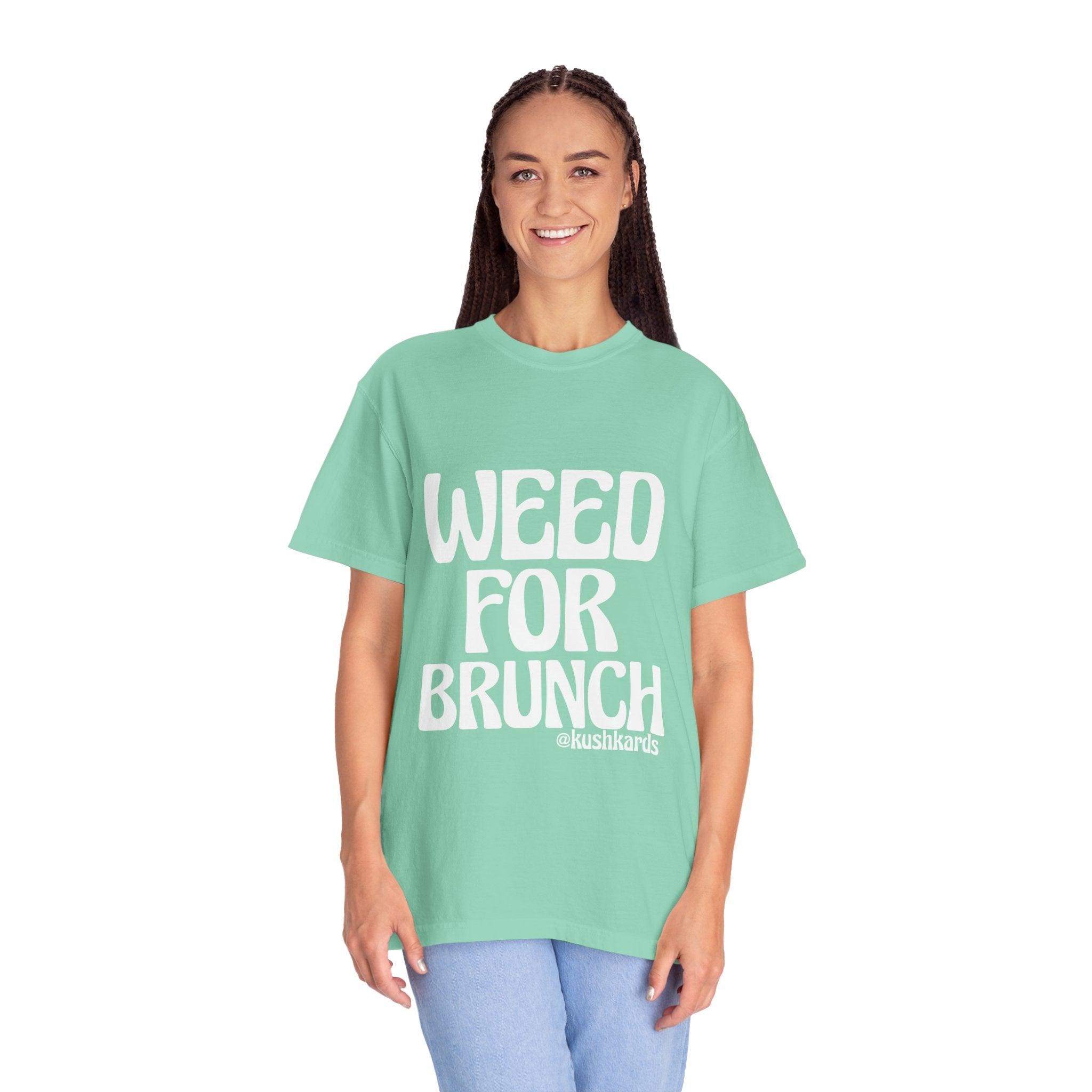 Weed For Brunch Unisex Garment-Dyed T-shirt