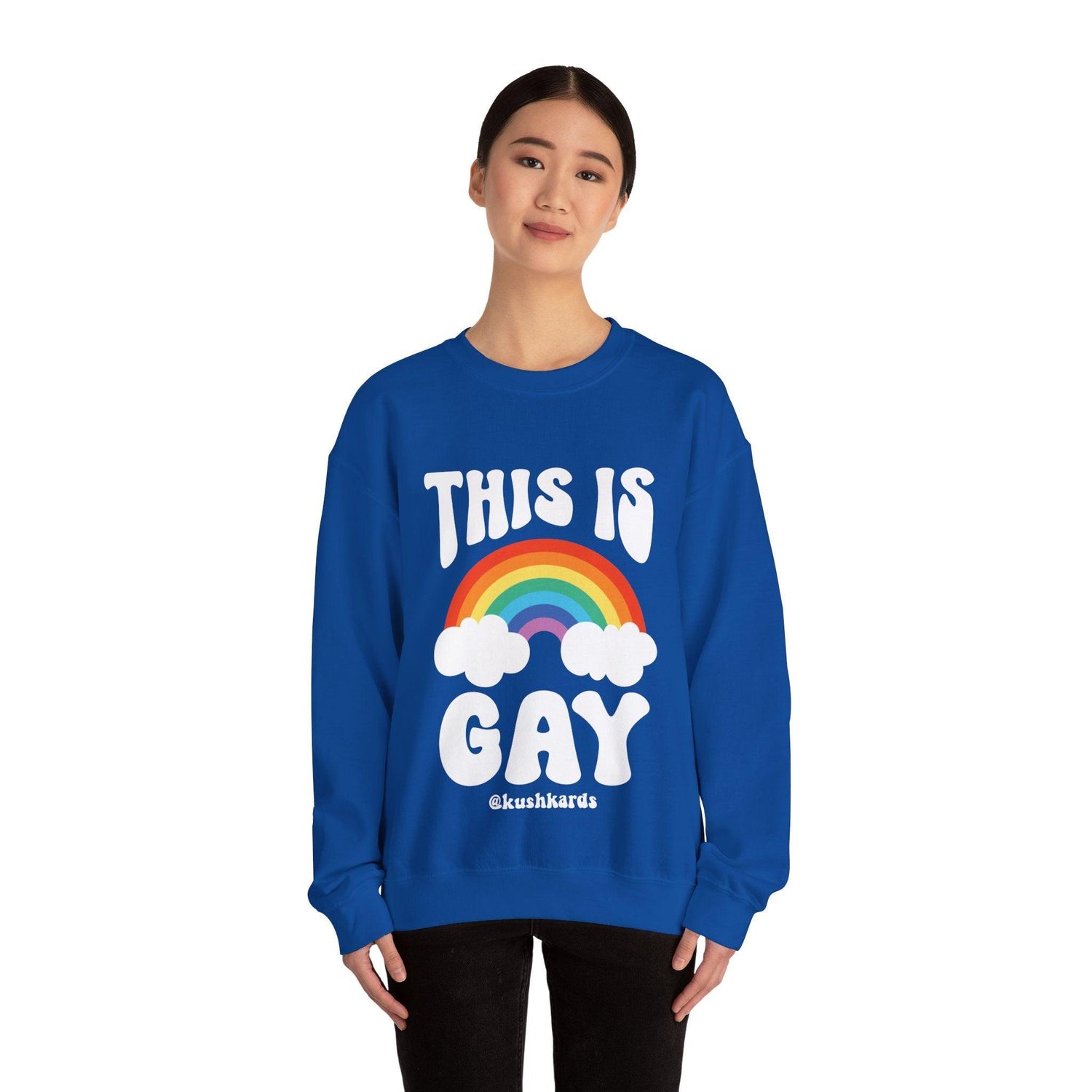 This Is Gay Clouds Unisex Heavy Blend™ Crewneck Sweatshirt