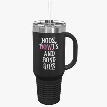 Boos, Bowls  And Bong Rips Insulated Travel Mug, 40oz