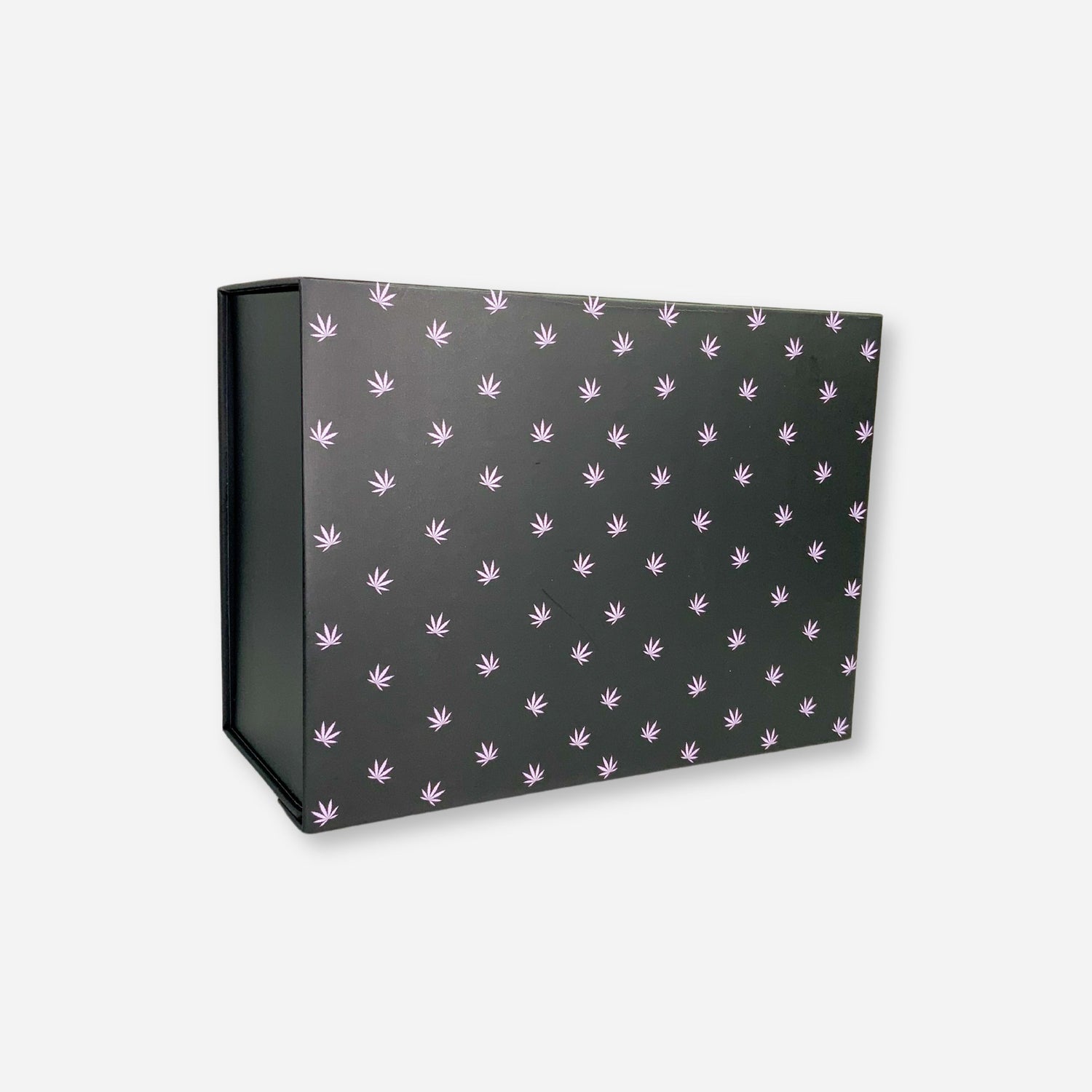 Black and pink pot leaf gift box