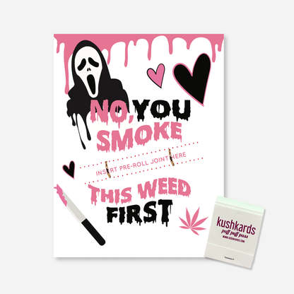 Ghost Face Cannabis Greeting Card