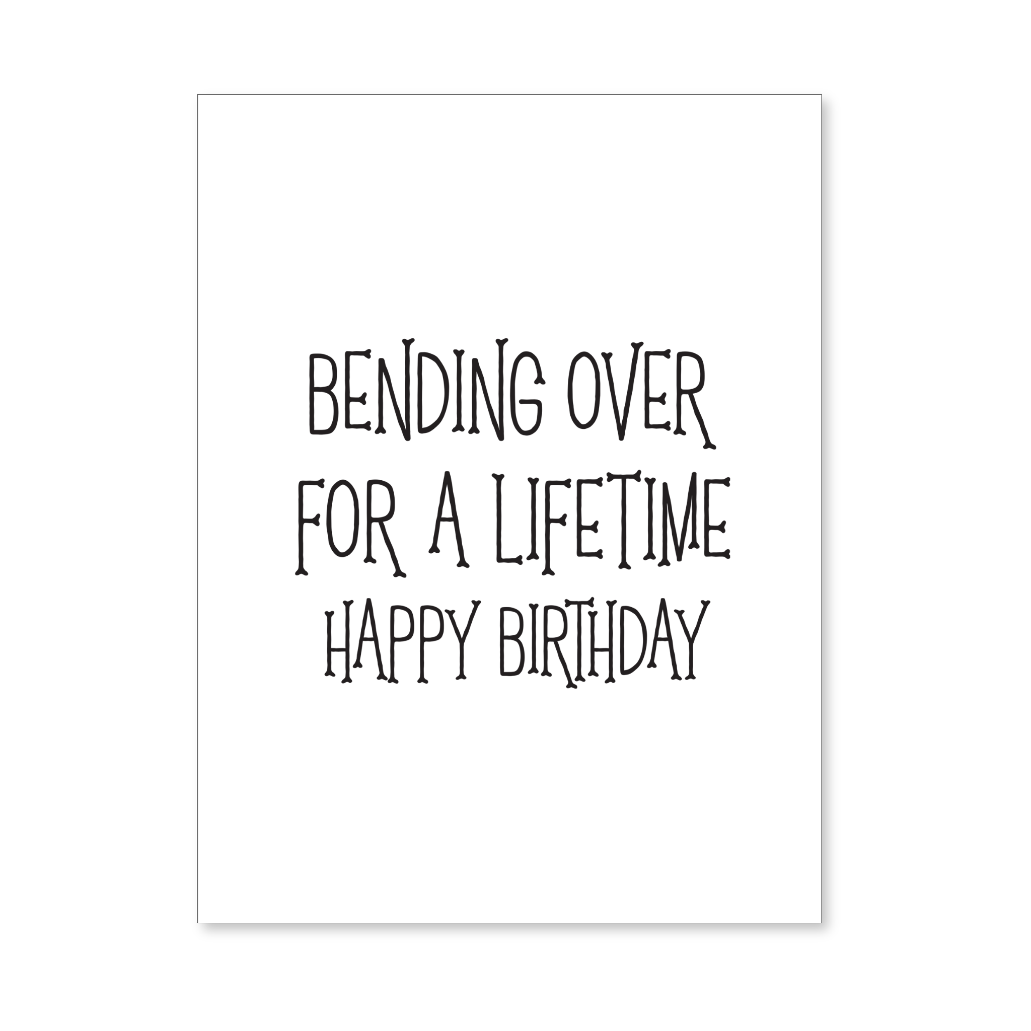 Bending Over Naughty Anniversary Card w/Matching Sticker