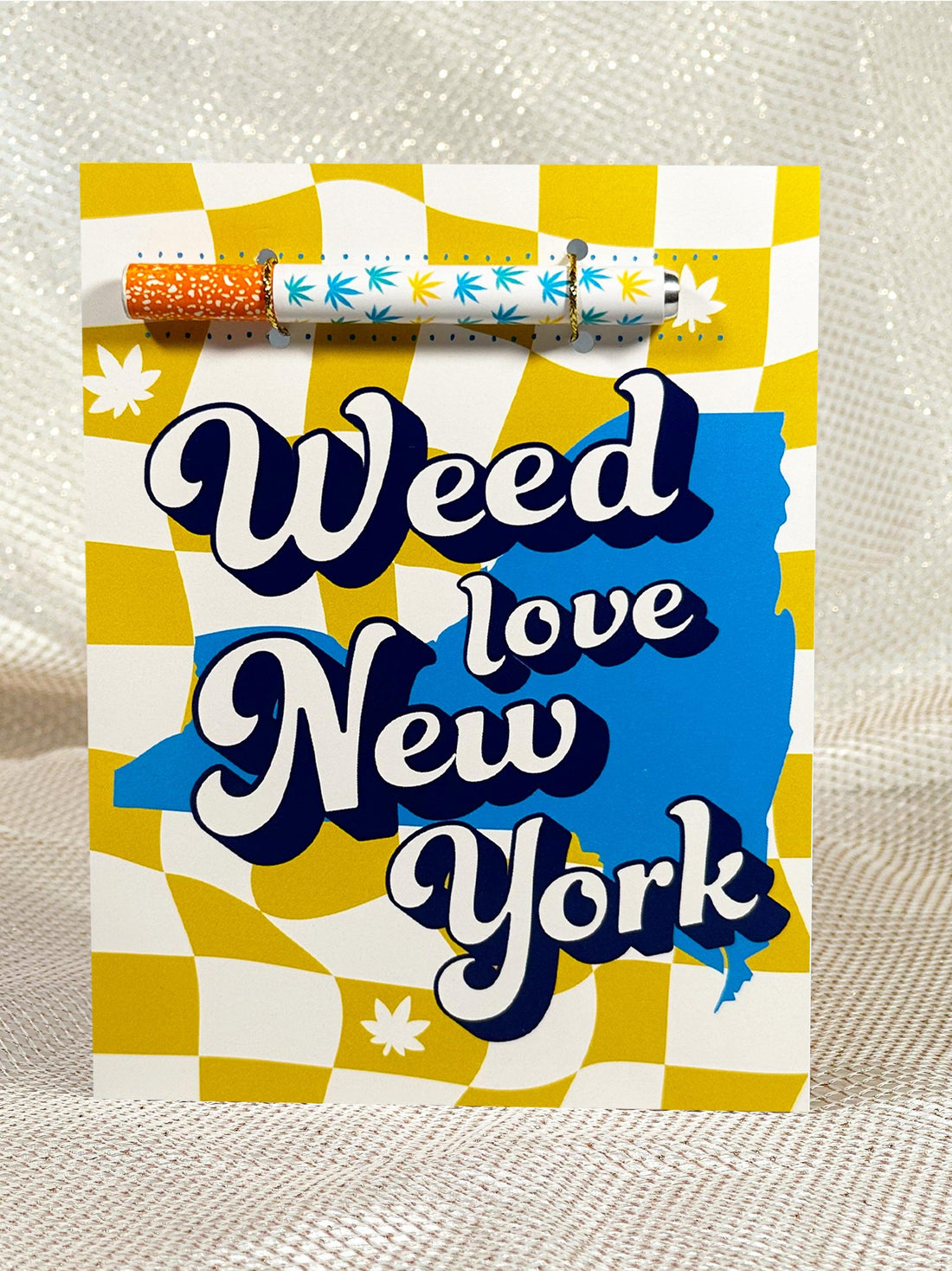 💛 Weed Love New York Cannabis Greeting Card - KushKards