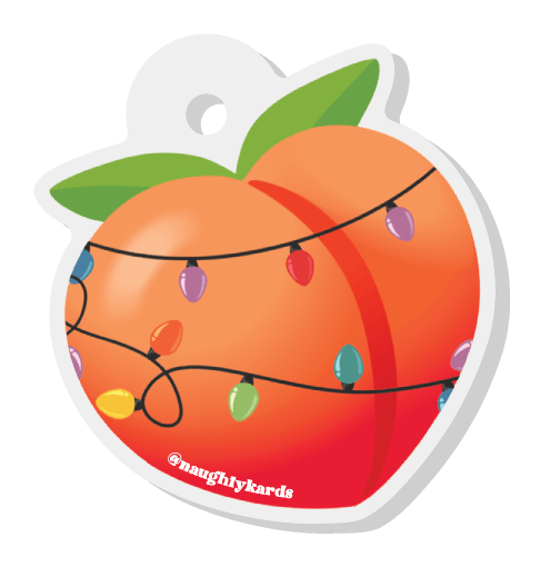 Peach Booty Lights Naughty Charm - KushKards